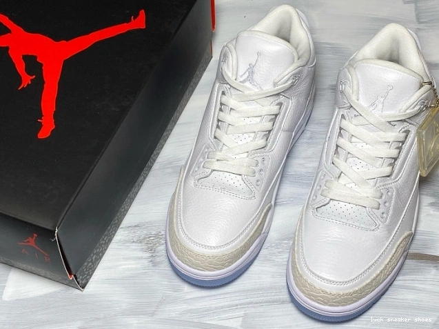 Rep LUCY White 136064-111 Air Jordan Retro 3 Triple 0630